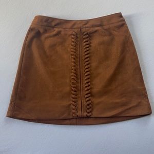 Women’s Very J Small Brown Suede Skirt